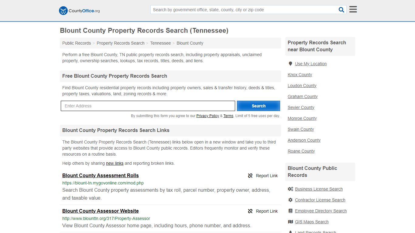 Blount County Property Records Search (Tennessee) - County Office